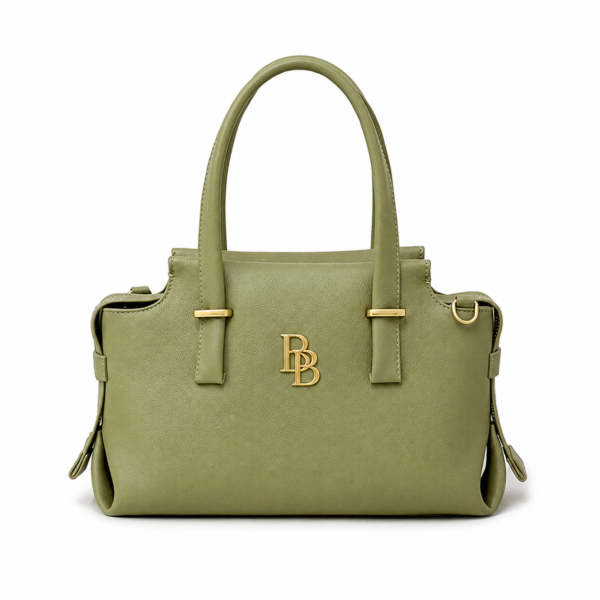 Premium Leather Satchel Bag – Olive Green