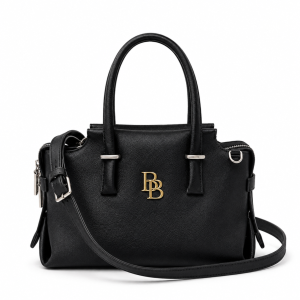 Premium Leather Satchel Bag – Black
