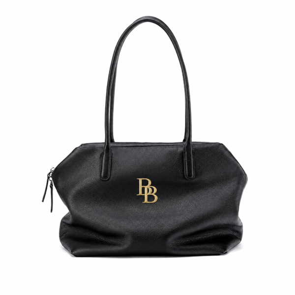 Luxury Leather Shoulder Bag – Black
