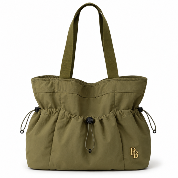 Premium Drawstring Utility Tote – Sage Green