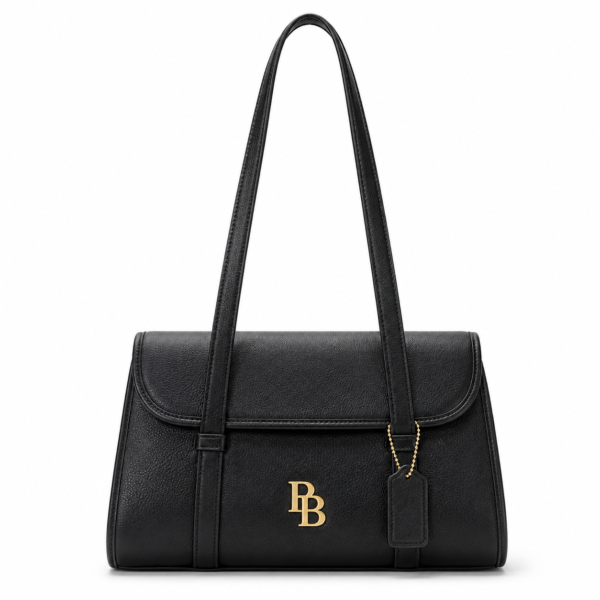 Black Leather Shoulder Bag
